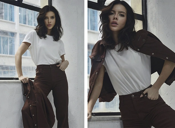 quanto custa um look marrom e branco completo