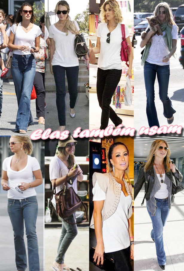 looks básicos com jeans e camiseta