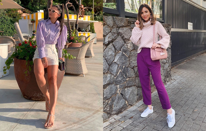 como usar roxo na moda