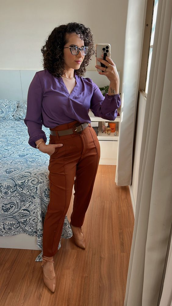 look roxo com amarelo