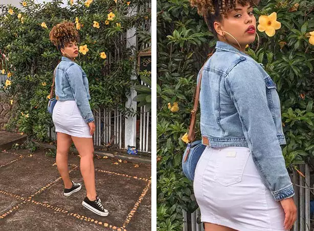 saia branca jeans