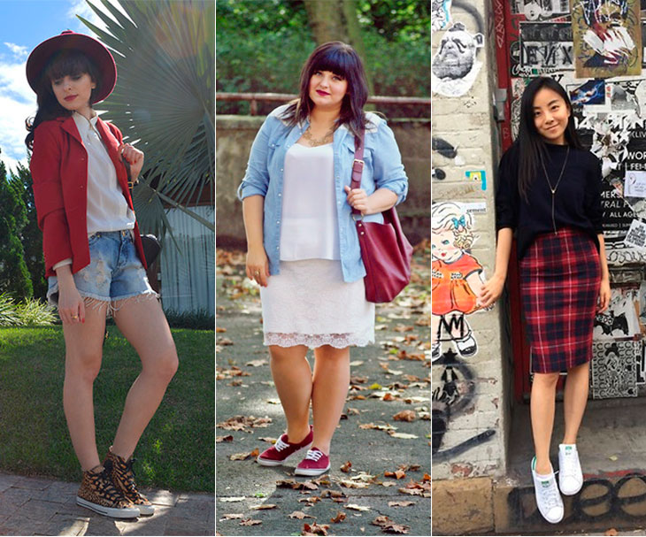 tênis branco vs tênis colorido para show