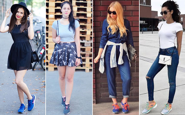 tênis branco vs tênis colorido para show