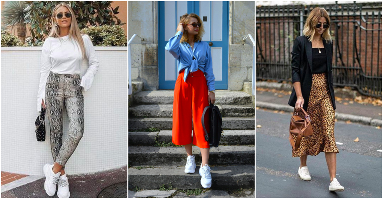 tênis branco vs tênis colorido para show