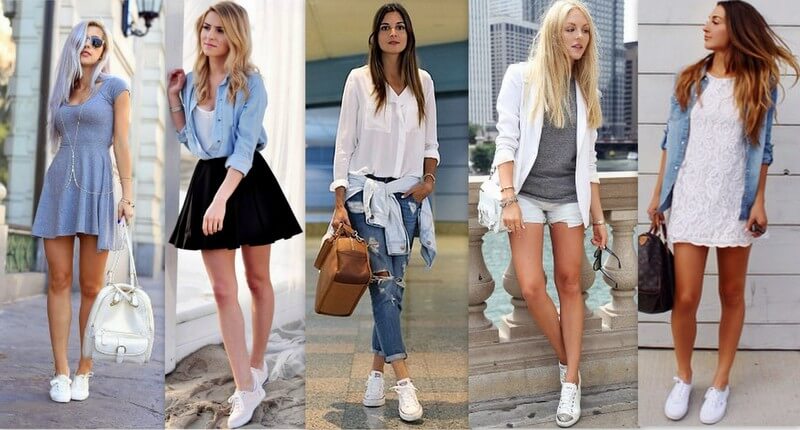 look tenis e vestido