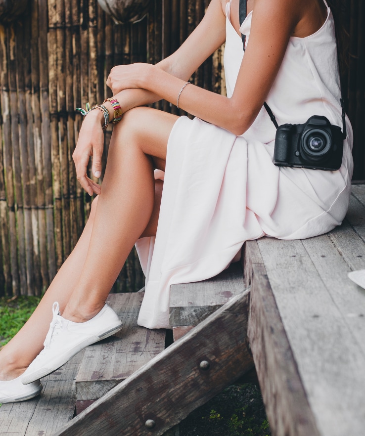 look tenis e vestido