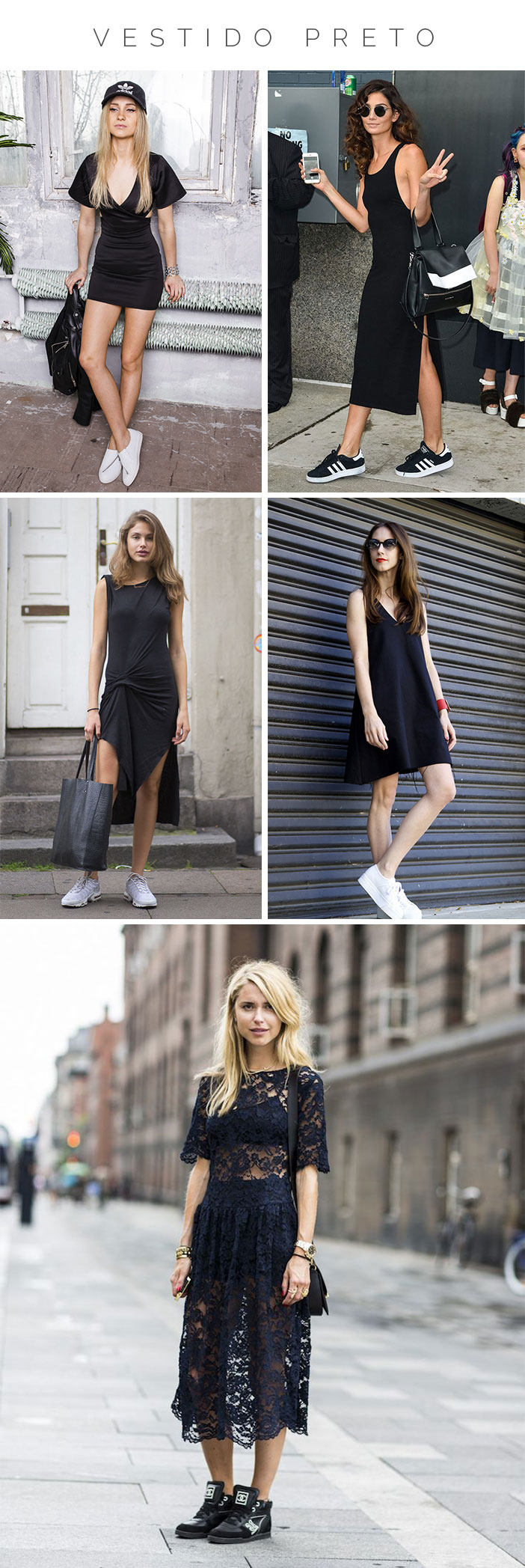 look tenis e vestido