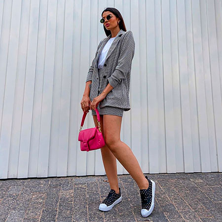 look tênis preto feminino