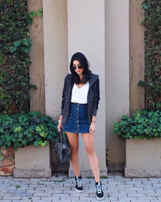 look tênis preto feminino