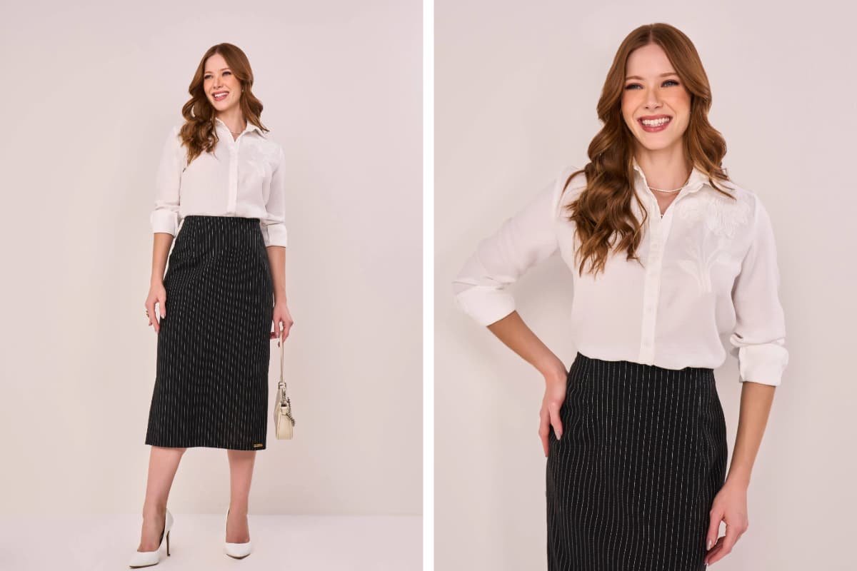 look trabalho elegante feminino