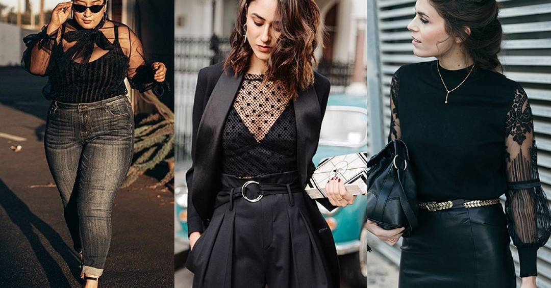 look transparente tule ou renda qual escolher