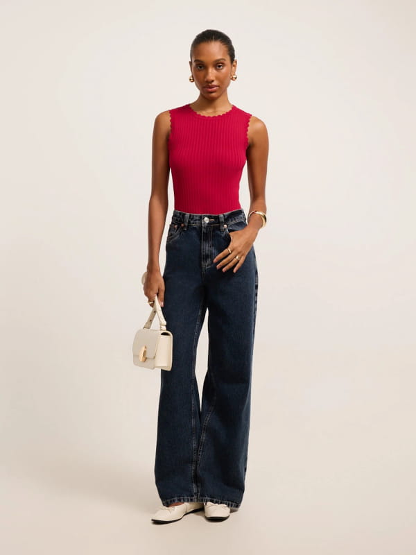 look monocromático vermelho