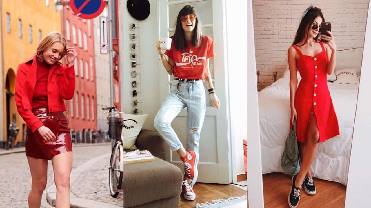 vermelho e cinza