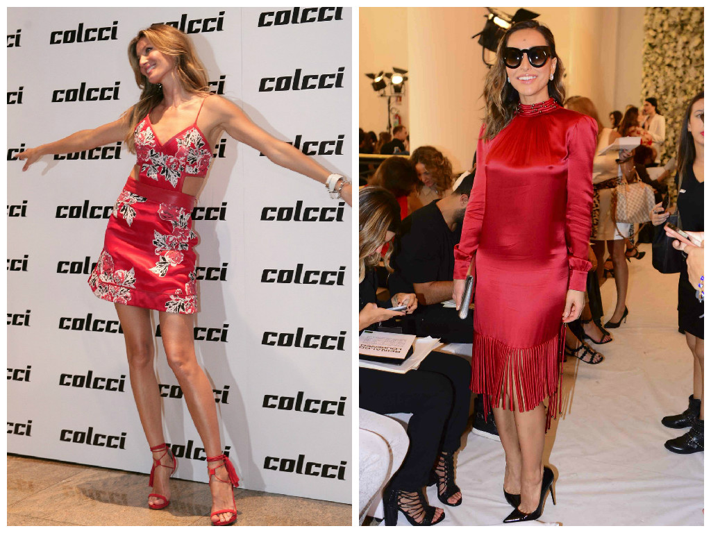 look vermelho trabalho