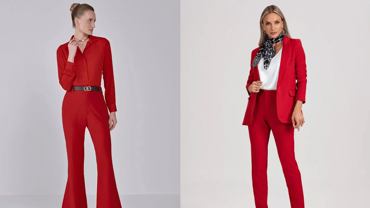 look vermelho festa