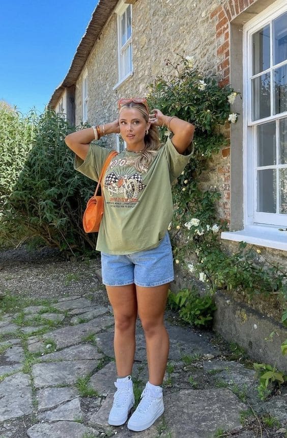 looks camiseta oversized feminina