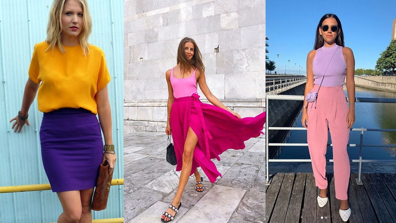 moda discreta com cor