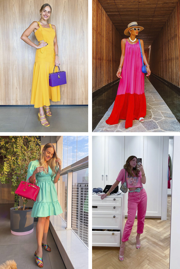 combinações de cores na moda
