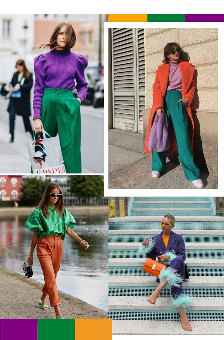 como combinar looks coloridos