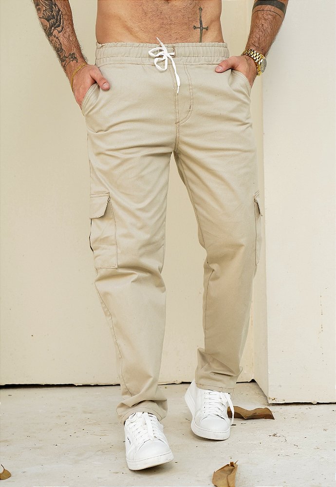 calça cargo bege moda blogueira
