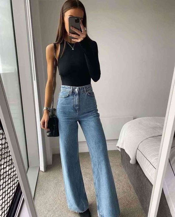 calça jeans larga vs calça skinny