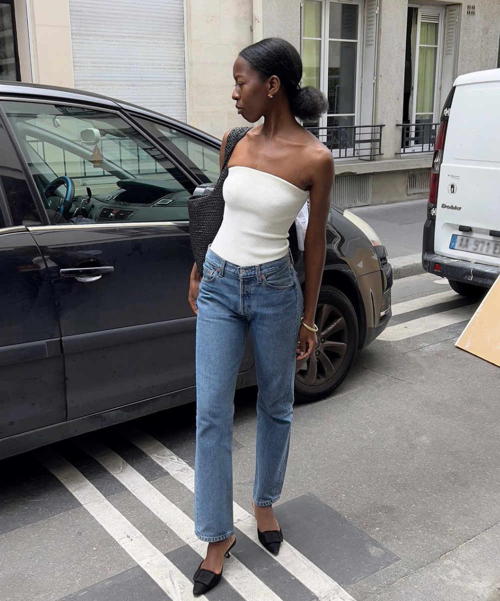calça jeans larga vs calça skinny