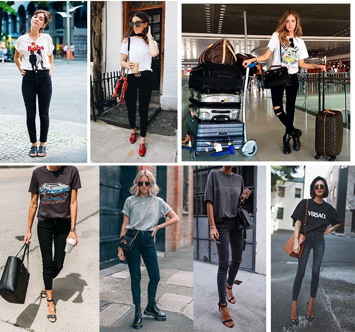looks com calça jeans preta feminina