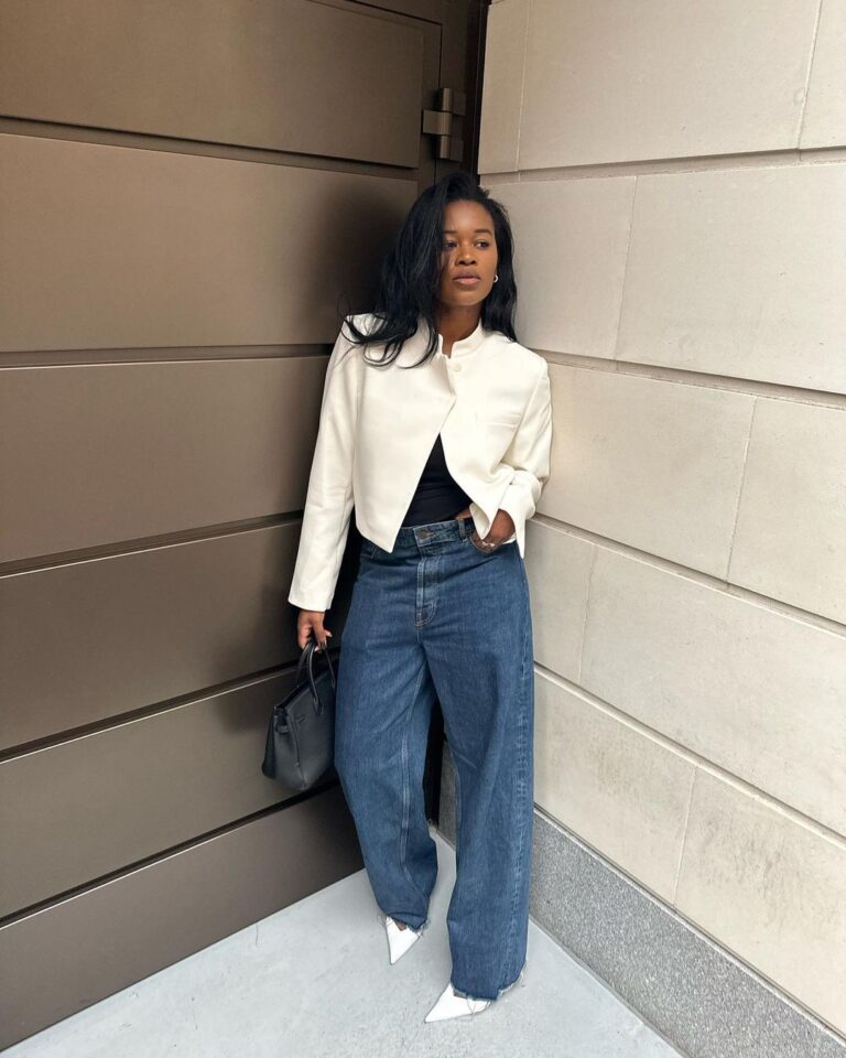 como usar calça jeans wide leg