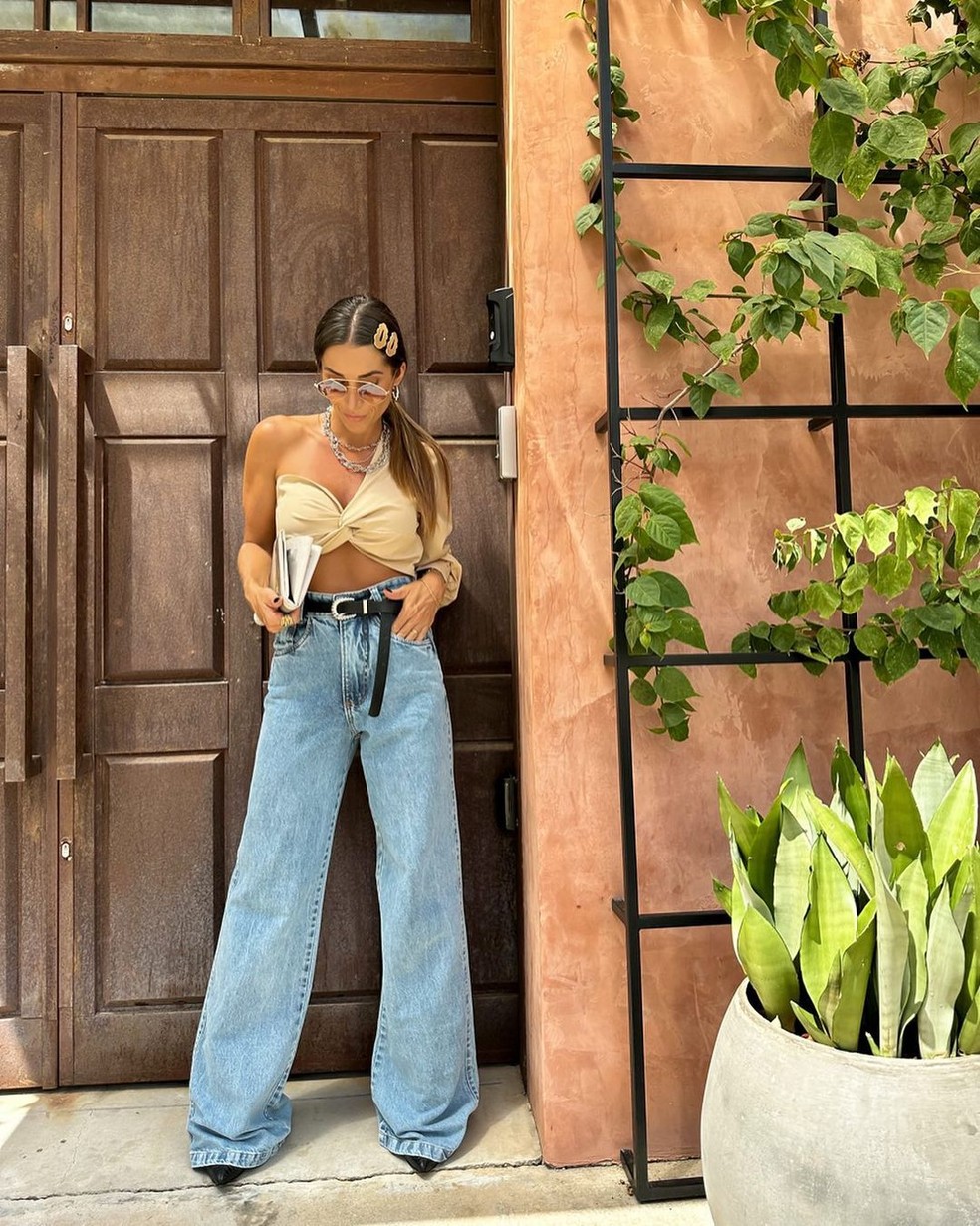 calça wide leg cintura alta combinações