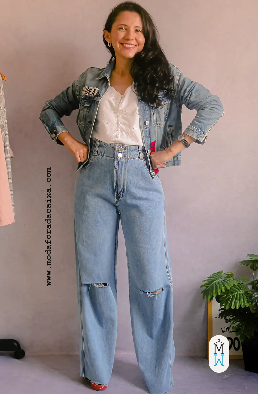 como equilibrar proporções com wide leg