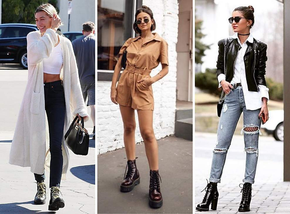 inspiração look show coturno