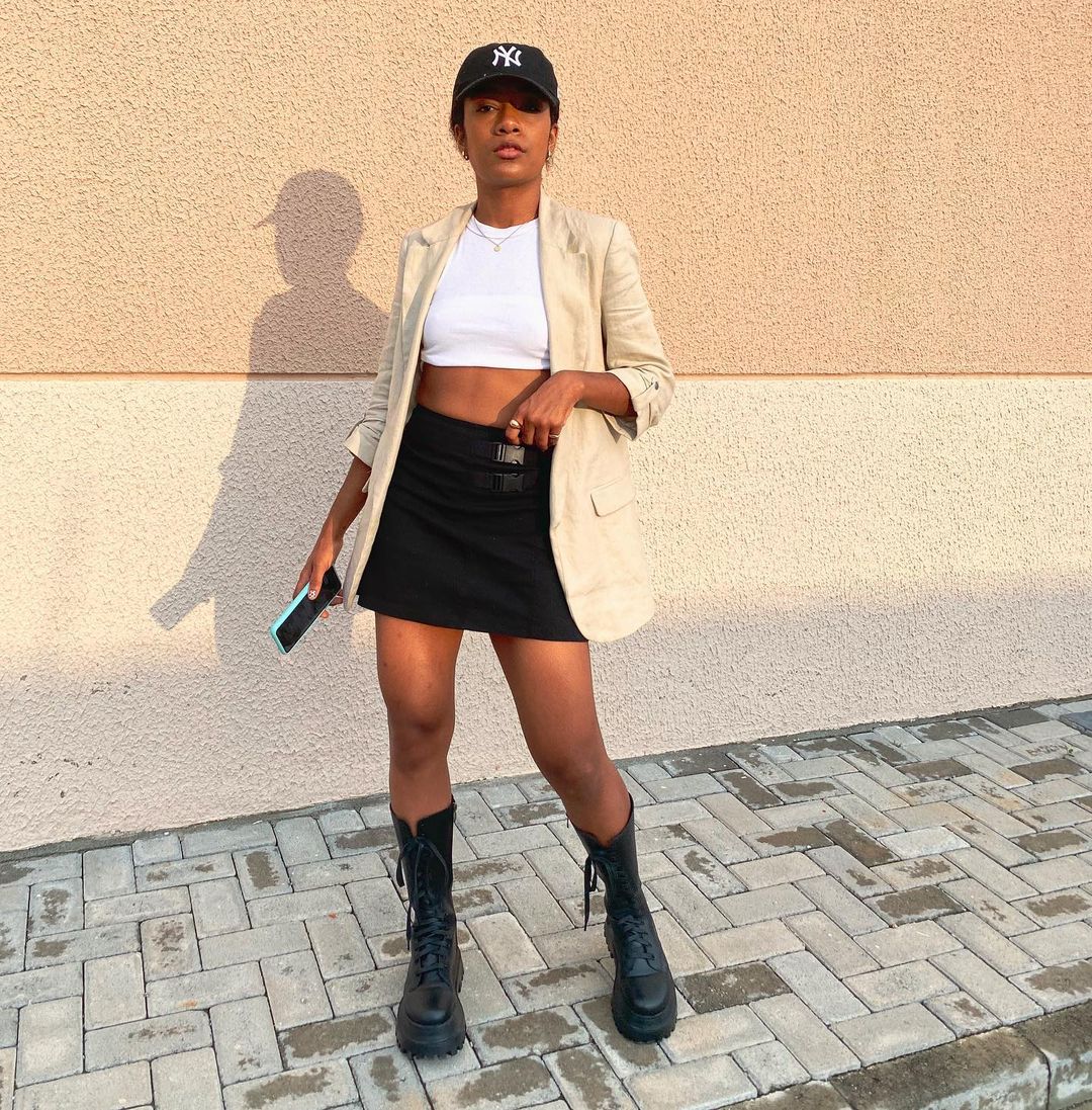 looks com coturno e calça jeans