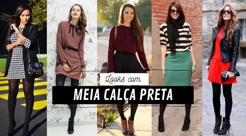 looks com meia calça preta