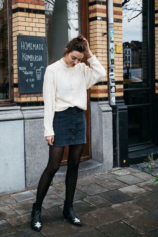 looks com meia calça preta