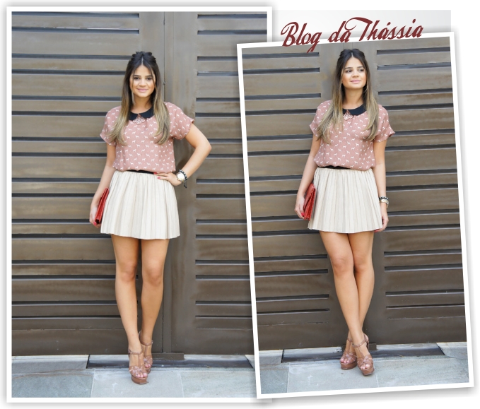 preço saia plissada curta de marca