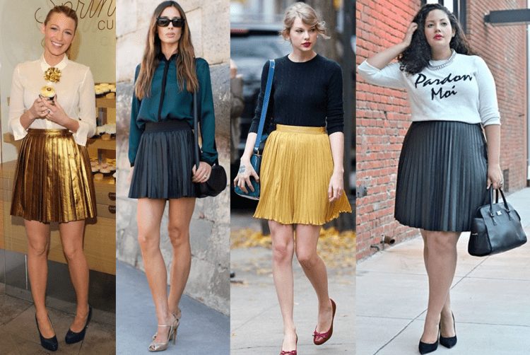 erros ao usar saia plissada curta