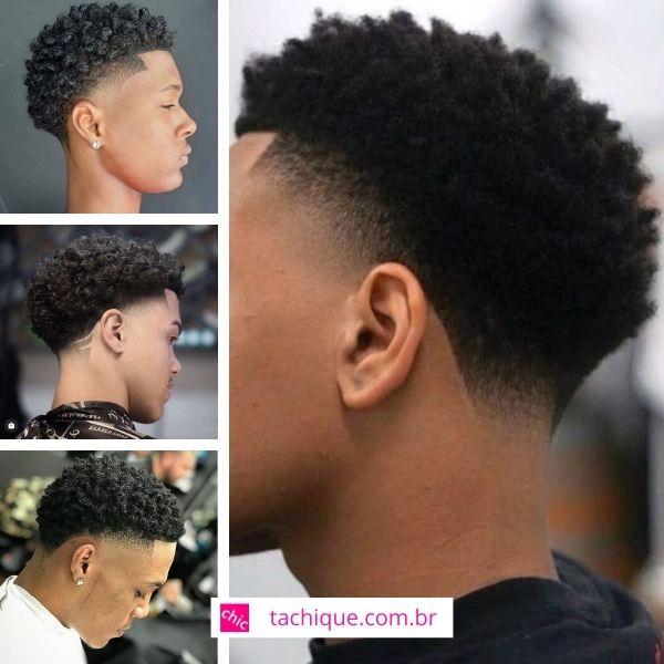 low fade para cabelo cacheado