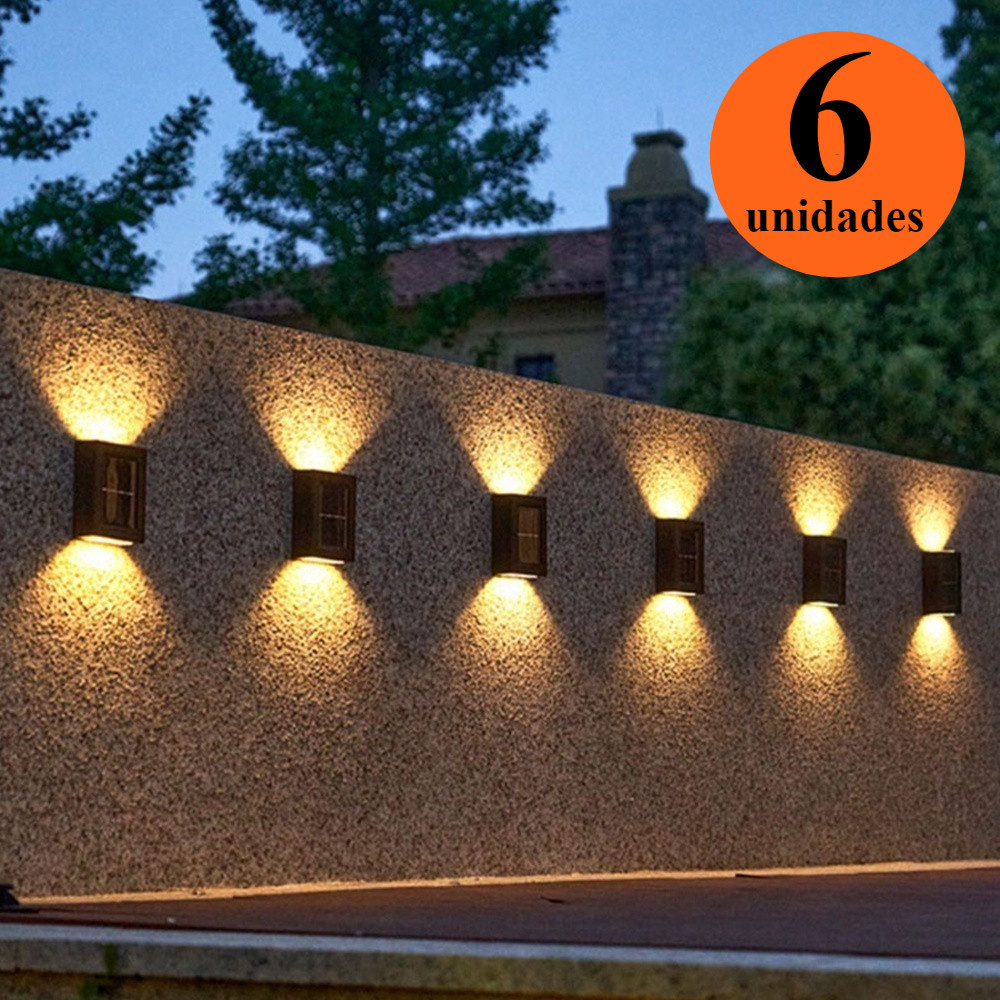 iluminação de jardim e muro