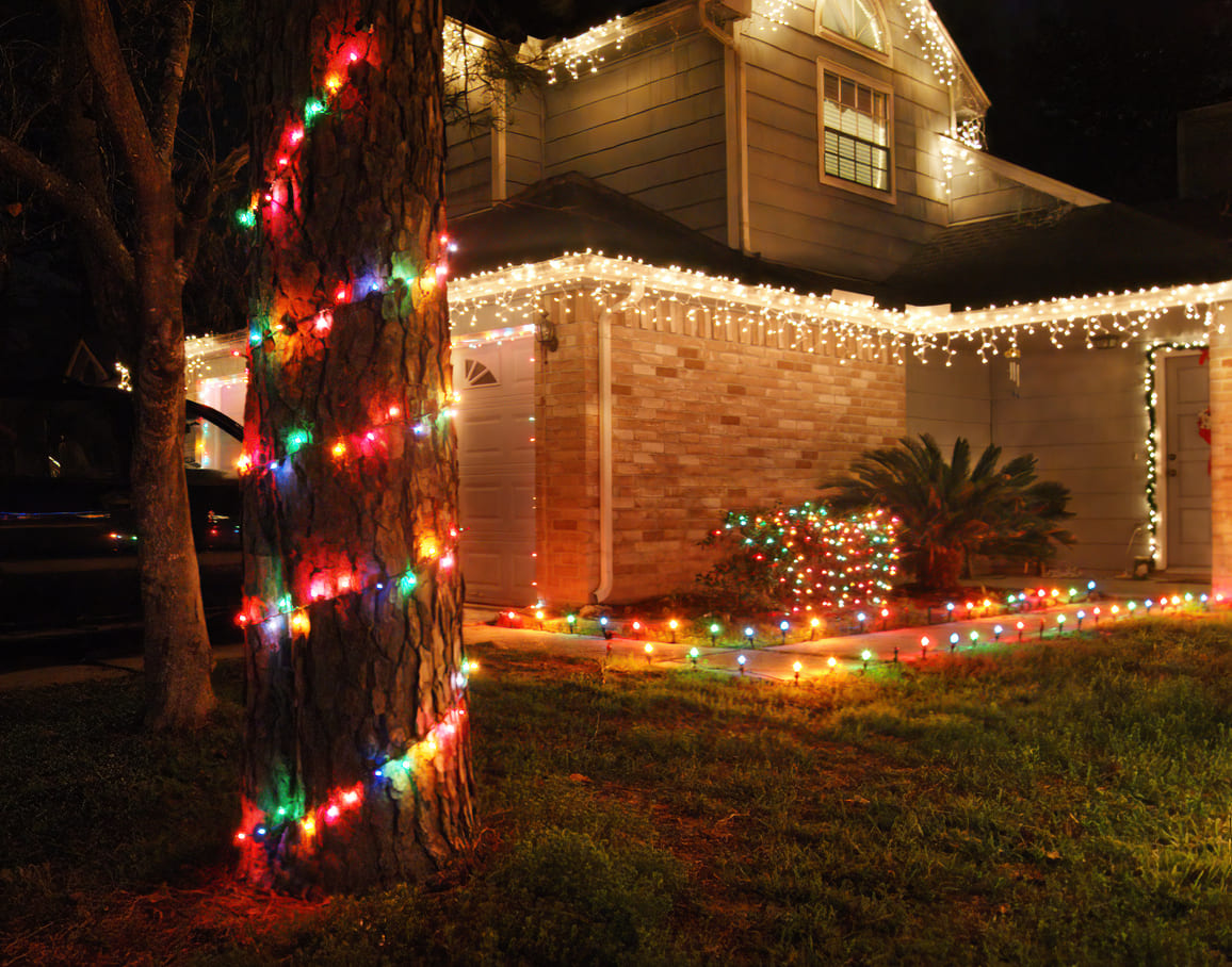 luzes solares ou pisca pisca tradicional varanda natal
