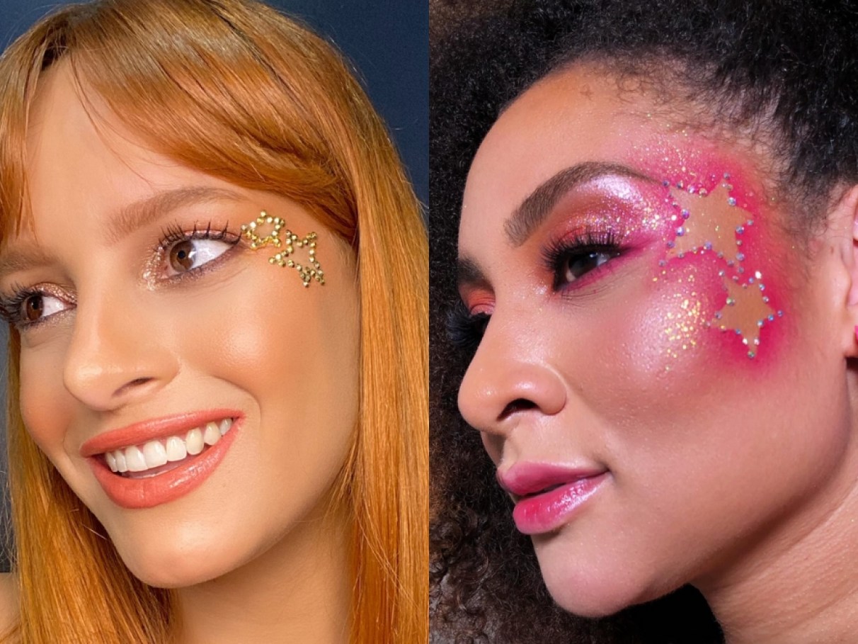 inspiração maquiagem carnaval 2024 colorida