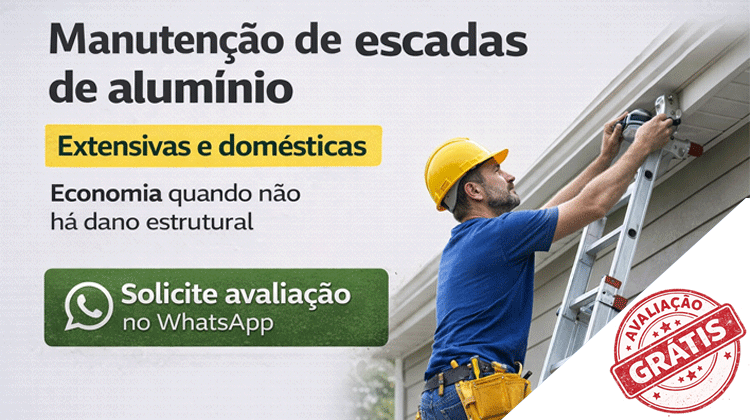 reparos comuns em escadas de alumínio