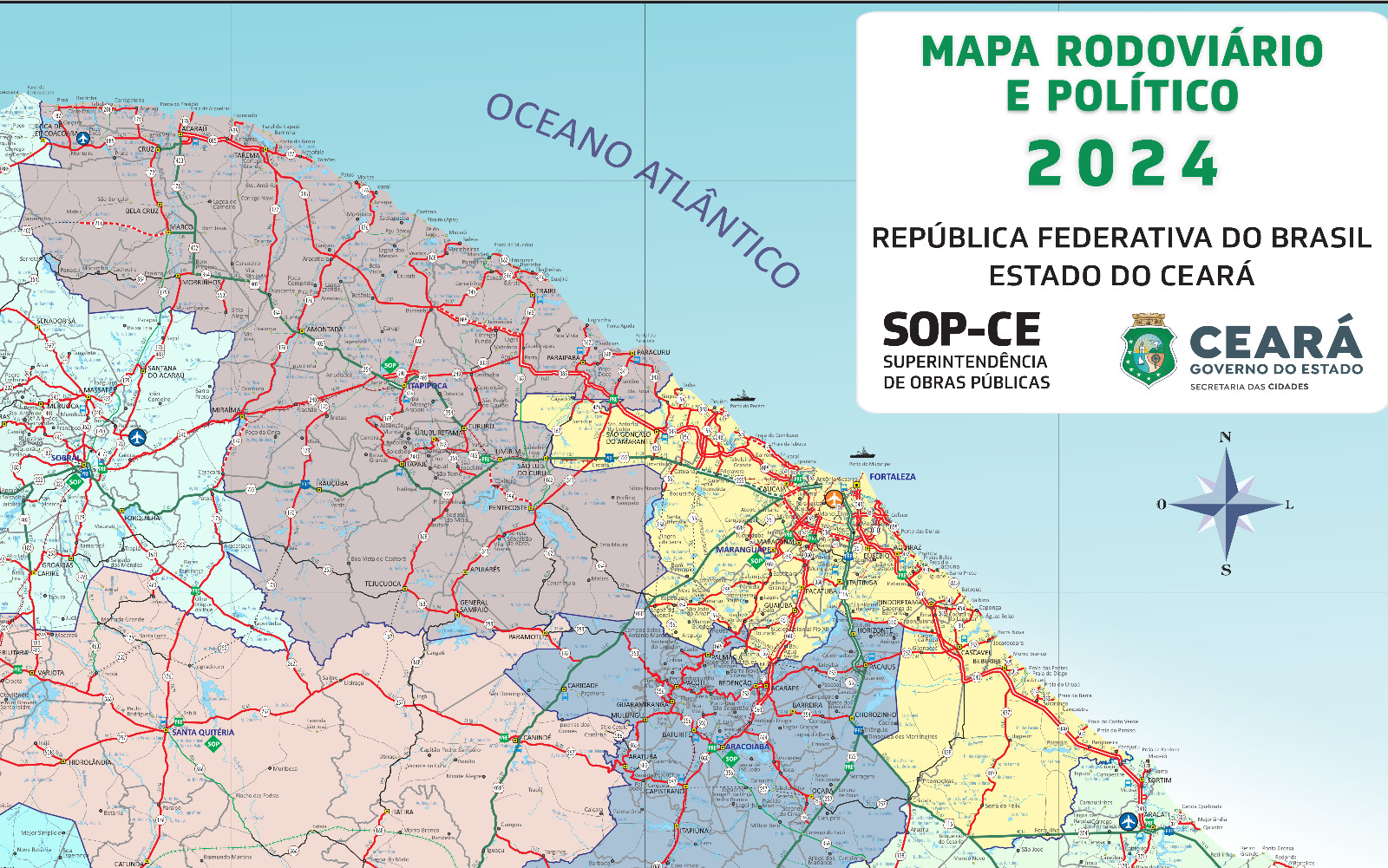 mapa do litoral do ceara