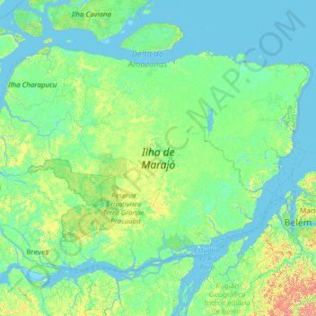 mapa ilha do marajo