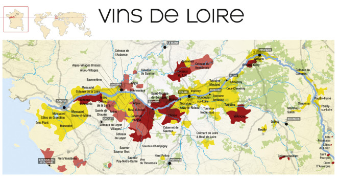 mapa interativo castelos Vale do Loire