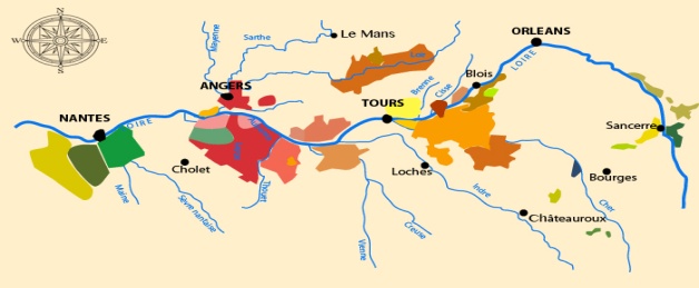 mapa vale do loire