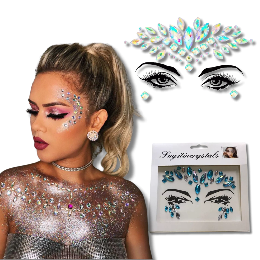 maquiagem com strass carnaval