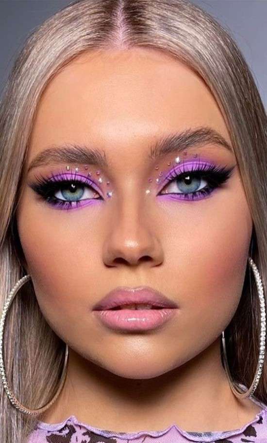 maquiagem com strass carnaval