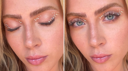 maquiagem com strass carnaval