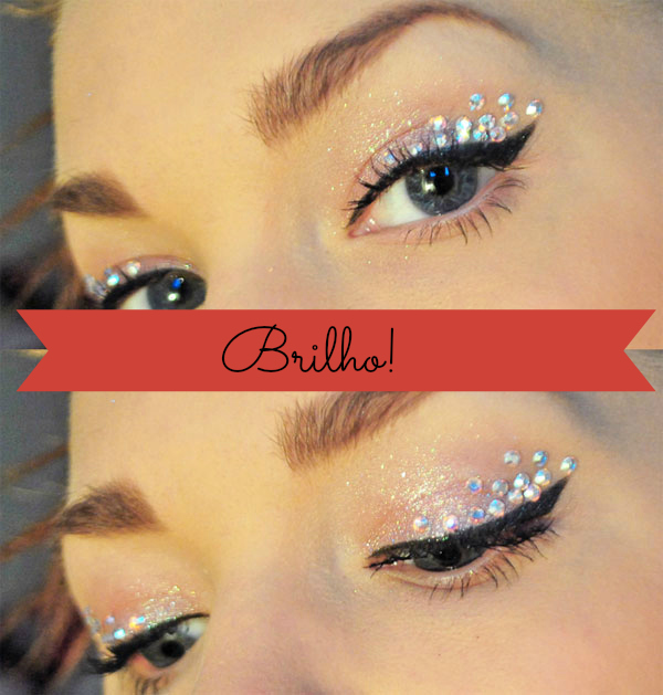 maquiagem com strass carnaval