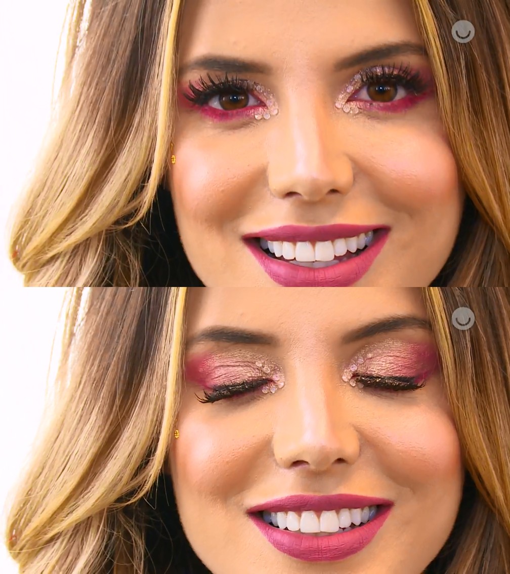 maquiagem com strass carnaval